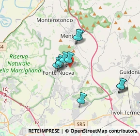 Mappa Via Giacomo Leopardi, 00013 Fonte Nuova RM, Italia (3.26636)