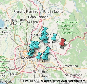 Mappa Via Giacomo Leopardi, 00013 Fonte Nuova RM, Italia (10.9075)