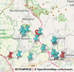 Mappa Via Alessandro Volta, 00013 Santa Lucia RM, Italia (4.686)