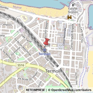 Mappa Stazione Ff.ss., 86039 Termoli, Campobasso (Molise)