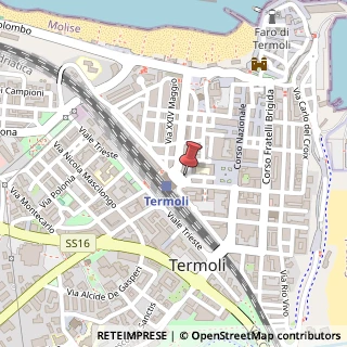Mappa Piazza Garibaldi, 9B, 86039 Termoli, Campobasso (Molise)