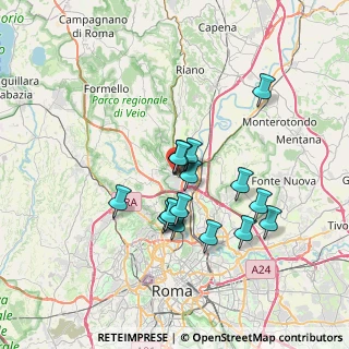 Mappa Via della Giustiniana, 00100 Roma RM, Italia (5.95706)