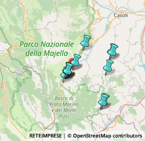 Mappa Largo Dante Alighieri, 66010 Lettopalena CH, Italia (5.27231)