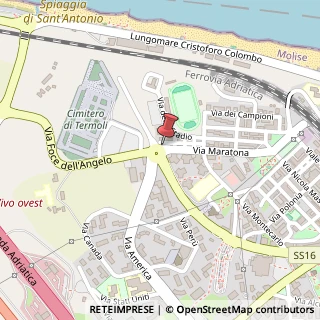 Mappa Via Molinello, 1, 86039 Termoli, Campobasso (Molise)