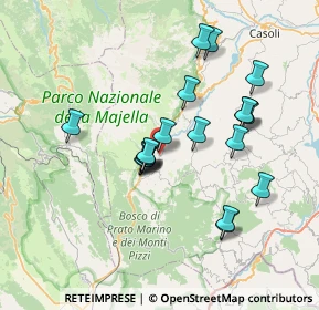 Mappa Via Giuseppe Mazzini, 66010 Lettopalena CH, Italia (6.6825)