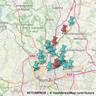 Mappa Via Pietro Davanzo, 00188 Roma RM, Italia (7.2515)