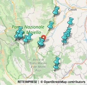 Mappa Via Francesco Paolo Michetti, 66010 Lettopalena CH, Italia (8.065)
