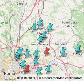 Mappa Via Nomentana, 00013 Roma RM, Italia (9.832)