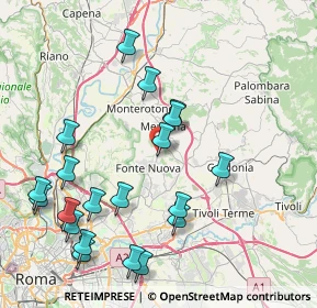 Mappa Via Nomentana, 00013 Roma RM, Italia (9.6515)