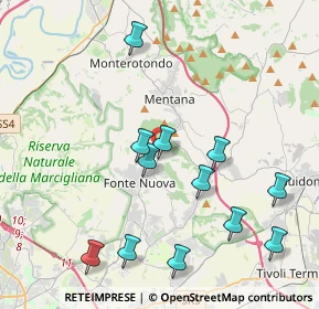 Mappa Via Nomentana, 00013 Roma RM, Italia (4.53167)