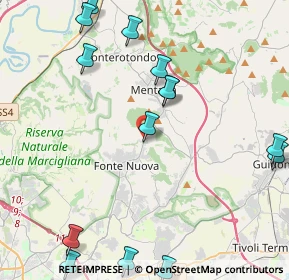 Mappa Via Nomentana, 00013 Roma RM, Italia (5.77357)