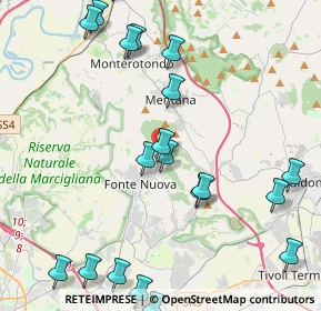 Mappa Via Nomentana, 00013 Roma RM, Italia (5.5895)