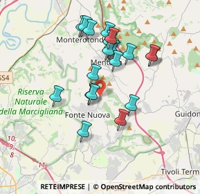 Mappa Via Nomentana, 00013 Roma RM, Italia (3.444)