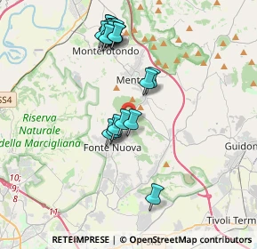 Mappa Via Nomentana, 00013 Roma RM, Italia (3.9215)