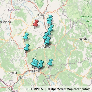 Mappa Via Cacciatori delle Alpi, 06049 Spoleto PG, Italia (13.129)