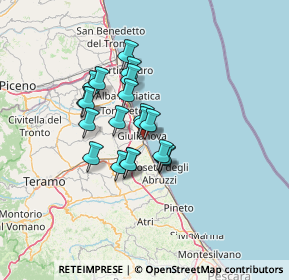 Mappa Via Giuseppe di Vittorio Presso c. Comm.le I PORTICI, 64021 Giulianova TE, Italia (10.0975)