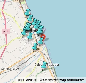 Mappa Lungomare Rodi, 64021 Giulianova TE, Italia (1.686)