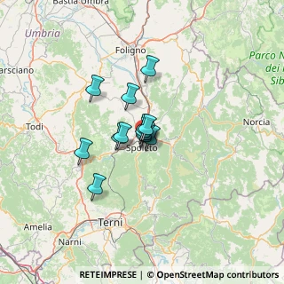 Mappa Via Paolo Schiavetti Arcangeli, 06049 Spoleto PG, Italia (7.51692)