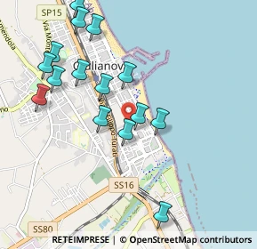 Mappa Via Lepanto, 64021 Giulianova TE, Italia (1.07533)