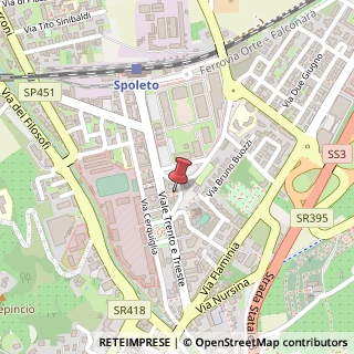 Mappa Via Fratelli Cervi, 19/21, 06049 Spoleto, Perugia (Umbria)