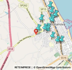 Mappa Via per Mosciano, 64021 Giulianova TE, Italia (1.01571)