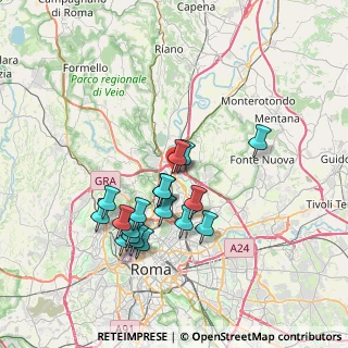 Mappa Via Rapagnano, 00138 Roma RM, Italia (7.04667)