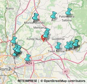 Mappa Via Palombarese, 00010 Fonte Nuova RM, Italia (9.721)