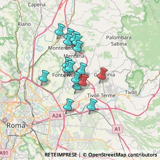 Mappa Via Palombarese, 00010 Fonte Nuova RM, Italia (5.63059)