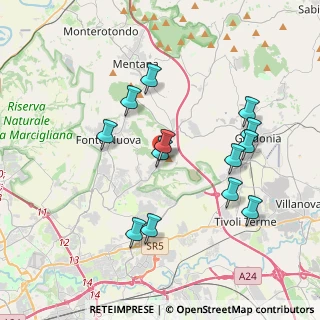 Mappa Via Palombarese, 00010 Fonte Nuova RM, Italia (3.90692)