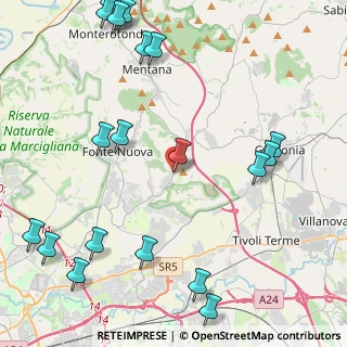 Mappa Via Palombarese, 00010 Fonte Nuova RM, Italia (6.3015)