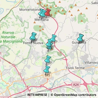 Mappa Via Palombarese, 00010 Fonte Nuova RM, Italia (3.76833)