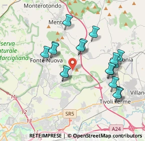 Mappa Via Palombarese, 00010 Fonte Nuova RM, Italia (3.77647)