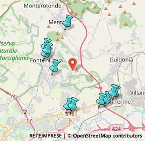 Mappa Via Palombarese, 00010 Fonte Nuova RM, Italia (4.48364)