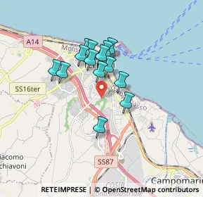 Mappa Via Ponza, 86039 Termoli CB, Italia (1.36857)