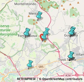 Mappa Via Lago di Bracciano, 00013 Fonte Nuova RM, Italia (4.53417)