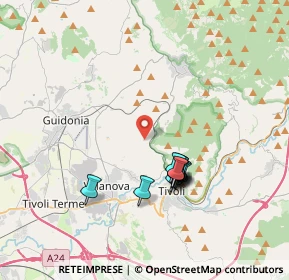Mappa Via S. Pastore, 00010 Tivoli RM, Italia (3.40909)