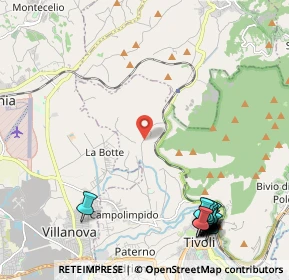 Mappa Via S. Pastore, 00010 Tivoli RM, Italia (3.145)