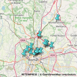 Mappa Via Monteciccardo, 00138 Roma RM, Italia (7.55813)