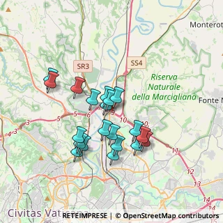 Mappa Via di Settebagni & Via Salaria, 00138 Roma RM, Italia (3.2555)