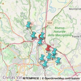 Mappa Via di Settebagni & Via Salaria, 00138 Roma RM, Italia (3.73417)