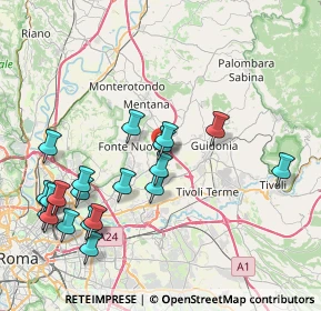 Mappa Via Palombarese, 00013 Mentana RM, Italia (9.3755)