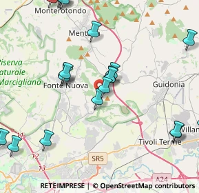 Mappa 00013 Santa Lucia RM, Italia (5.3465)
