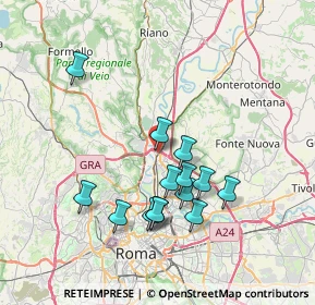 Mappa Via Cossignano, 00138 Roma RM, Italia (7.22571)