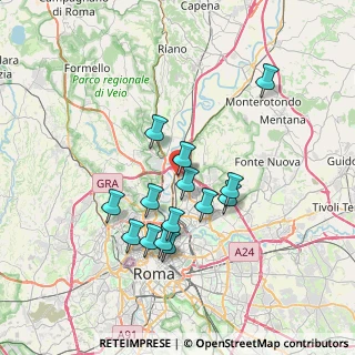 Mappa Via Monte Urano, 00138 Roma RM, Italia (6.58643)