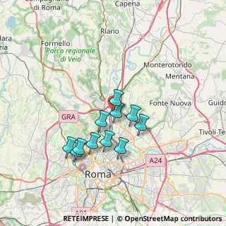 Mappa Via Monte Urano, 00138 Roma RM, Italia (6.13182)