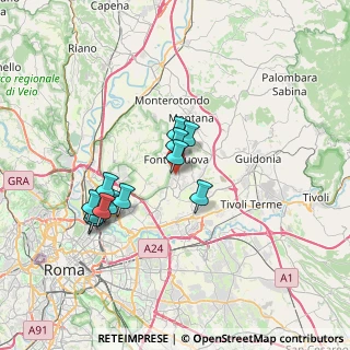 Mappa Via Monte Bianco, 00012 Guidonia Montecelio RM, Italia (6.4525)