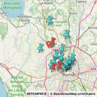 Mappa Via Giuseppe Antonio Provana, 00123 Centro Grande RM, Italia (8.0395)