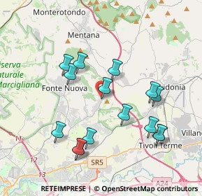 Mappa Piazza Santa Lucia, 00013 Fonte Nuova RM, Italia (3.97467)