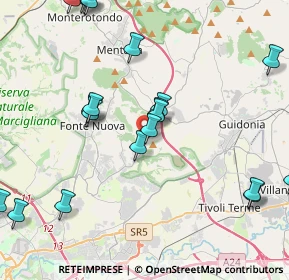 Mappa Piazza Santa Lucia, 00013 Fonte Nuova RM, Italia (5.3455)