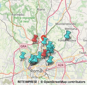 Mappa Roma Nord, 00138 Roma RM, Italia (7.401)